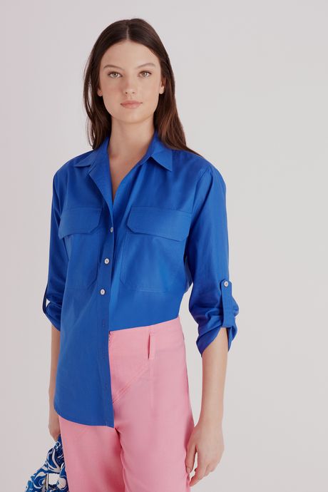 camisa azul oceano